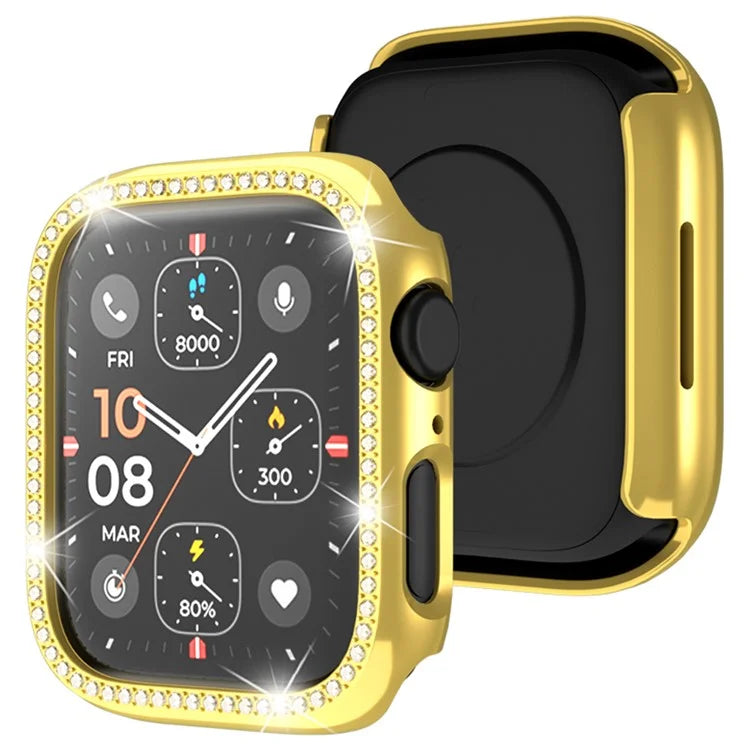 For Apple Watch Ultra 49mm  /  Ultra 2 49mm Rhinestone Decor Hollow Out Electroplating PC Watch Case