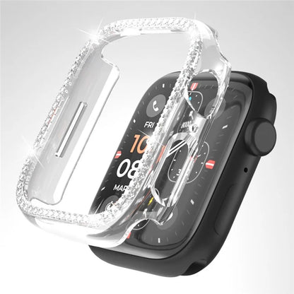 For Apple Watch Ultra 49mm  /  Ultra 2 49mm Rhinestone Decor Hollow Out Electroplating PC Watch Case