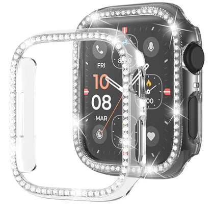 For Apple Watch Ultra 49mm  /  Ultra 2 49mm Rhinestone Decor Hollow Out Electroplating PC Watch Case