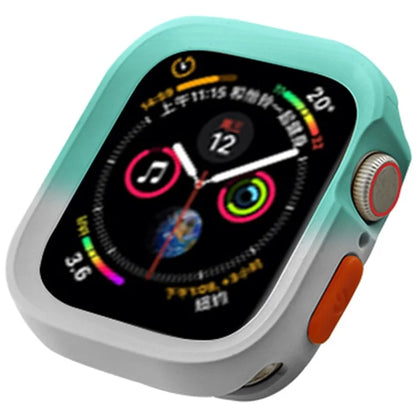 For Apple Watch Series 4  /  5  /  6  /  SE  /  SE (2022) 44mm  /  7  /  8  /  9 45mm Dual Color TPU Watch Case