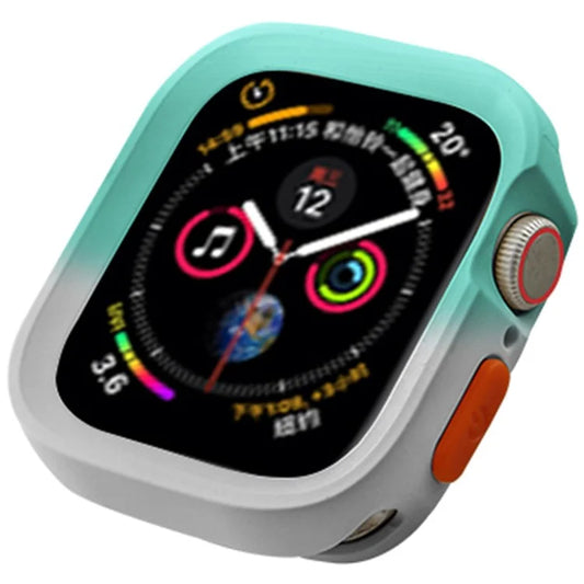 For Apple Watch Series 4  /  5  /  6  /  SE  /  SE (2022) 44mm  /  7  /  8  /  9 45mm Dual Color TPU Watch Case