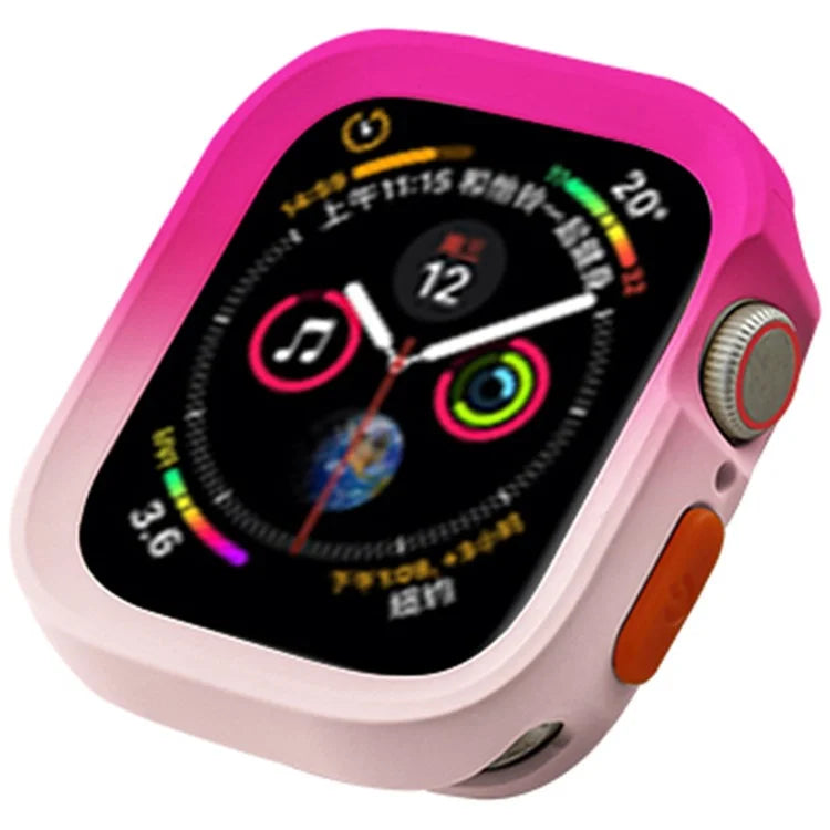 For Apple Watch Series 4  /  5  /  6  /  SE  /  SE (2022) 44mm  /  7  /  8  /  9 45mm Dual Color TPU Watch Case