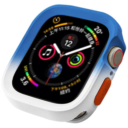 For Apple Watch Series 4  /  5  /  6  /  SE  /  SE (2022) 40mm  /  7  /  8  /  9 41mm Dual Color TPU Watch Case