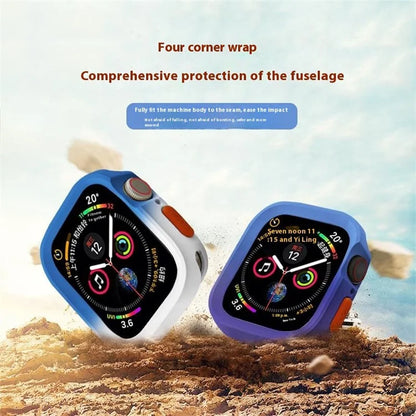 For Apple Watch Series 4  /  5  /  6  /  SE  /  SE (2022) 40mm  /  7  /  8  /  9 41mm Dual Color TPU Watch Case