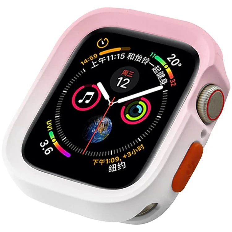 For Apple Watch Series 4  /  5  /  6  /  SE  /  SE (2022) 40mm  /  7  /  8  /  9 41mm Dual Color TPU Watch Case