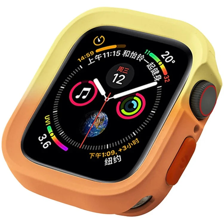 For Apple Watch Series 4  /  5  /  6  /  SE  /  SE (2022) 40mm  /  7  /  8  /  9 41mm Dual Color TPU Watch Case