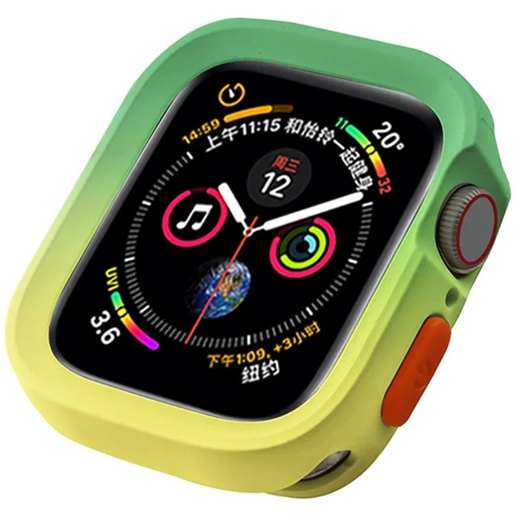 For Apple Watch Series 4  /  5  /  6  /  SE  /  SE (2022) 40mm  /  7  /  8  /  9 41mm Dual Color TPU Watch Case