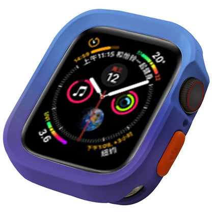 For Apple Watch Series 4  /  5  /  6  /  SE  /  SE (2022) 40mm  /  7  /  8  /  9 41mm Dual Color TPU Watch Case