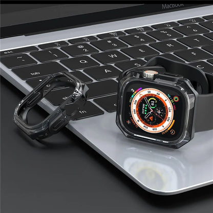 For Apple Watch Series 4 / 5 / 6 / SE / SE (2022) 44mm Watch Frame Case PC+TPU Protector
