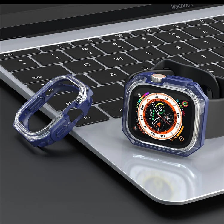 For Apple Watch Series 7 / 8 / 9 45mm Watch Frame Case PC+TPU Smartwatch Edge Protector