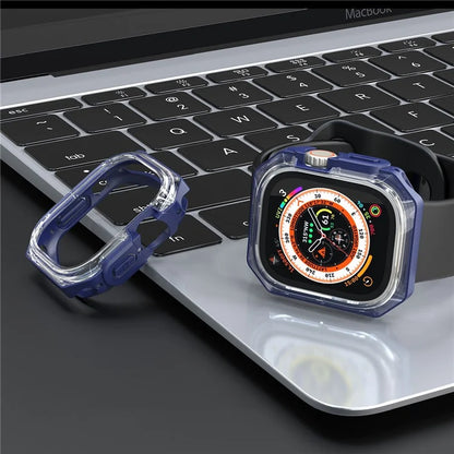 For Apple Watch Series 7 / 8 / 9 45mm Watch Frame Case PC+TPU Smartwatch Edge Protector
