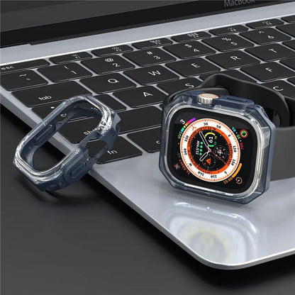 For Apple Watch Series 7 / 8 / 9 45mm Watch Frame Case PC+TPU Smartwatch Edge Protector