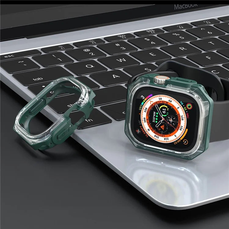 For Apple Watch Series 7 / 8 / 9 41mm Watch Frame Case PC+TPU Smartwatch Edge Protector