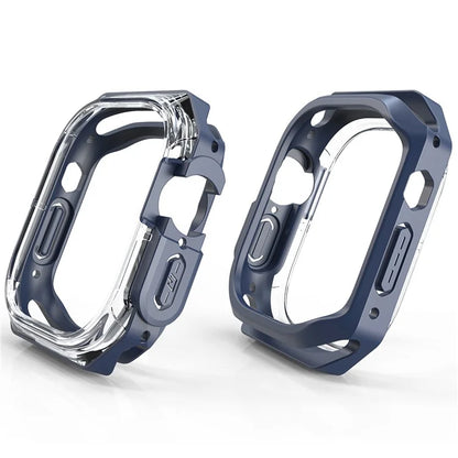 For Apple Watch Series 7 / 8 / 9 41mm Watch Frame Case PC+TPU Smartwatch Edge Protector