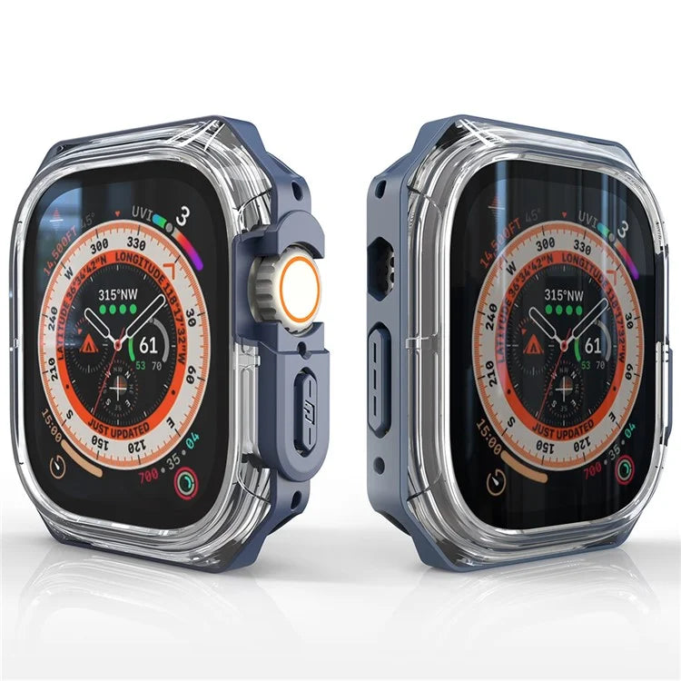 For Apple Watch Series 7 / 8 / 9 41mm Watch Frame Case PC+TPU Smartwatch Edge Protector