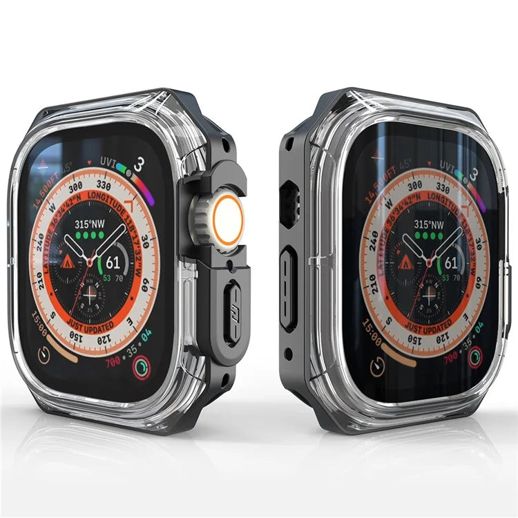 For Apple Watch Ultra 49mm / Ultra 2 49mm Watch Frame Case PC+TPU Smartwatch Edge Protector