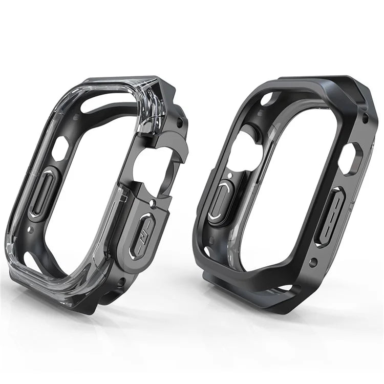 For Apple Watch Ultra 49mm / Ultra 2 49mm Watch Frame Case PC+TPU Smartwatch Edge Protector