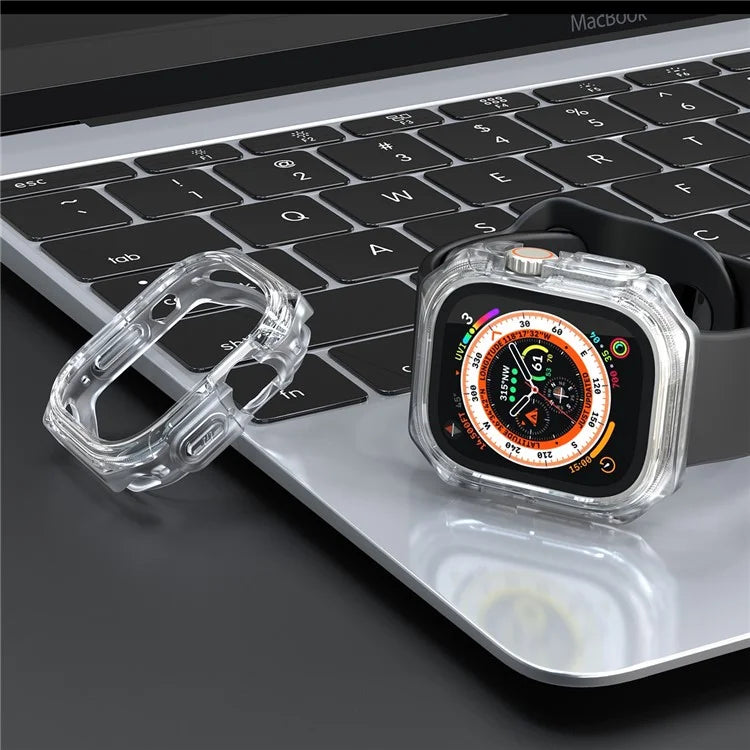 For Apple Watch Ultra 49mm / Ultra 2 49mm Watch Frame Case PC+TPU Smartwatch Edge Protector