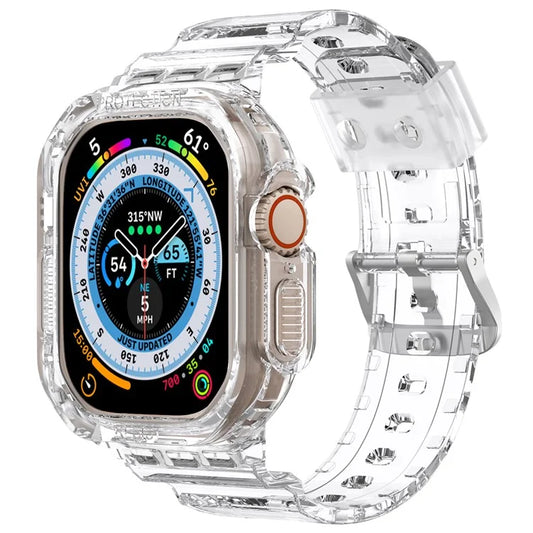 AHASTYLE WG103 For Apple Watch Ultra 49mm / Watch Ultra 2 49mm TPU Band with Case Replacement Sport Strap