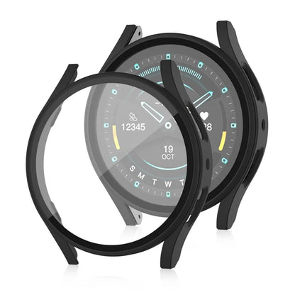 For Samsung Galaxy Watch7 44mm Matte Case with Tempered Glass Screen Film Hard PC Watch Cover