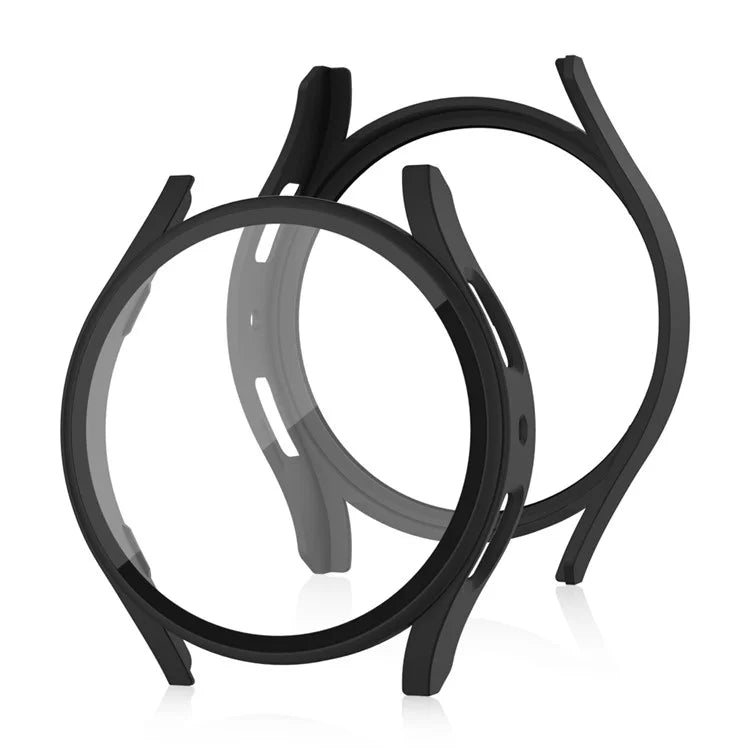 For Samsung Galaxy Watch7 44mm Matte Case with Tempered Glass Screen Film Hard PC Watch Cover