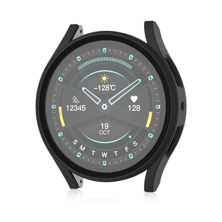 For Samsung Galaxy Watch7 44mm Matte Case with Tempered Glass Screen Film Hard PC Watch Cover