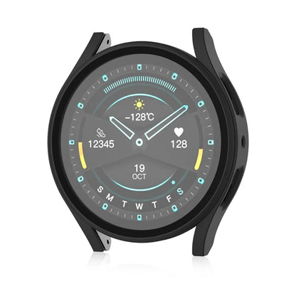 For Samsung Galaxy Watch7 44mm Matte Case with Tempered Glass Screen Film Hard PC Watch Cover