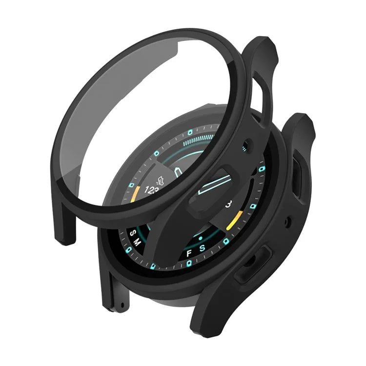 For Samsung Galaxy Watch7 44mm Matte Case with Tempered Glass Screen Film Hard PC Watch Cover