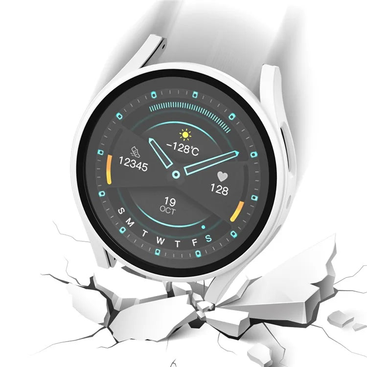 For Samsung Galaxy Watch7 44mm Matte Case with Tempered Glass Screen Film Hard PC Watch Cover