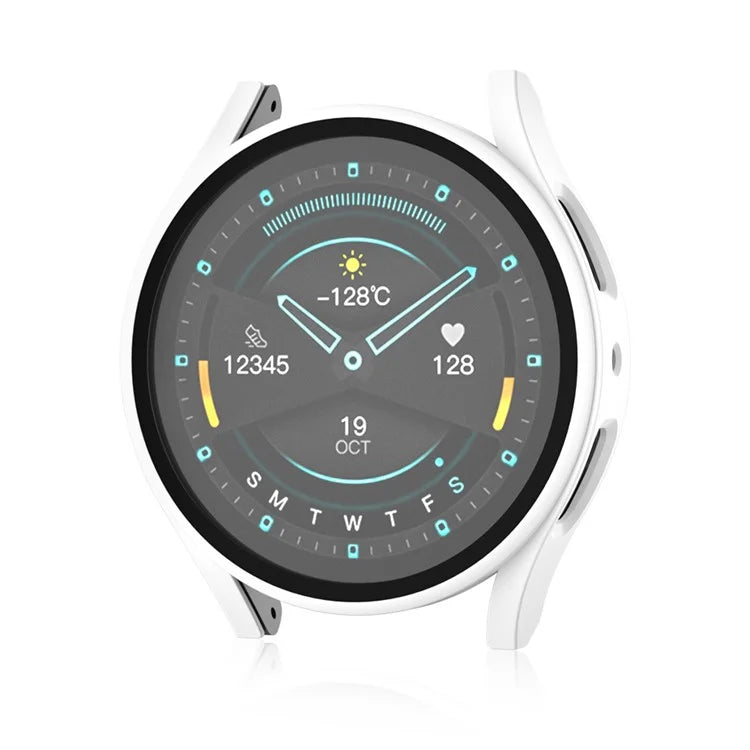 For Samsung Galaxy Watch7 44mm Matte Case with Tempered Glass Screen Film Hard PC Watch Cover