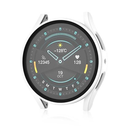 For Samsung Galaxy Watch7 44mm Matte Case with Tempered Glass Screen Film Hard PC Watch Cover