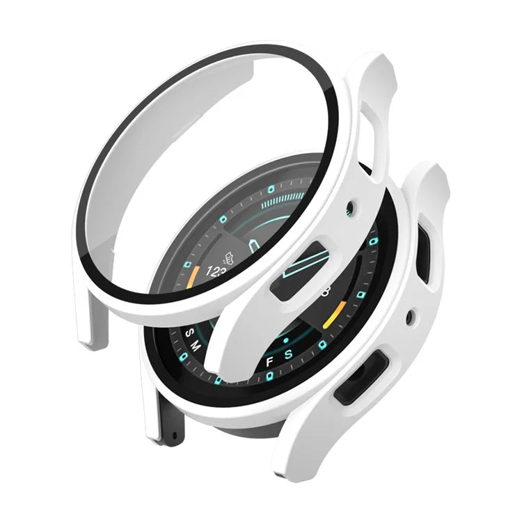 For Samsung Galaxy Watch7 44mm Matte Case with Tempered Glass Screen Film Hard PC Watch Cover