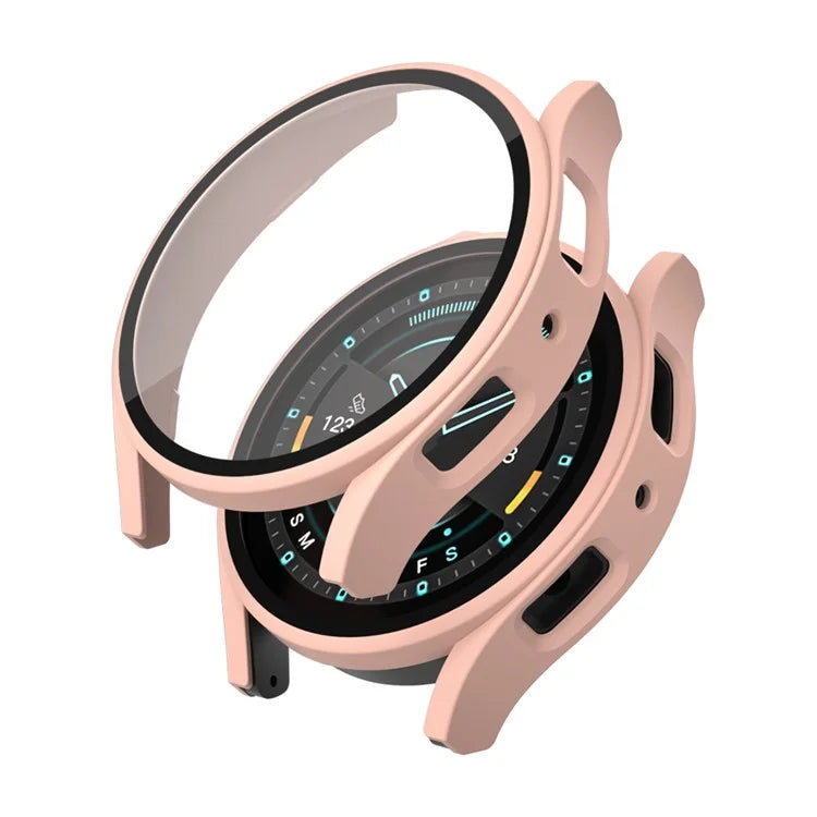 For Samsung Galaxy Watch7 44mm Matte Case with Tempered Glass Screen Film Hard PC Watch Cover