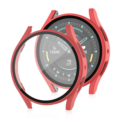 For Samsung Galaxy Watch7 44mm Matte Case with Tempered Glass Screen Film Hard PC Watch Cover