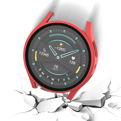 For Samsung Galaxy Watch7 44mm Matte Case with Tempered Glass Screen Film Hard PC Watch Cover