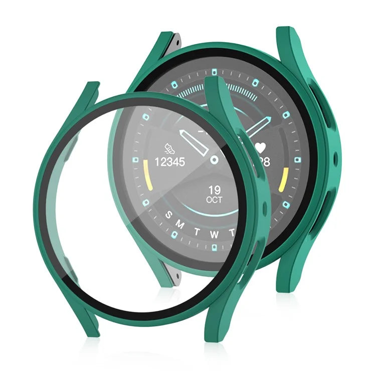 For Samsung Galaxy Watch7 44mm Matte Case with Tempered Glass Screen Film Hard PC Watch Cover