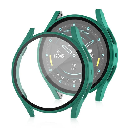 For Samsung Galaxy Watch7 44mm Matte Case with Tempered Glass Screen Film Hard PC Watch Cover