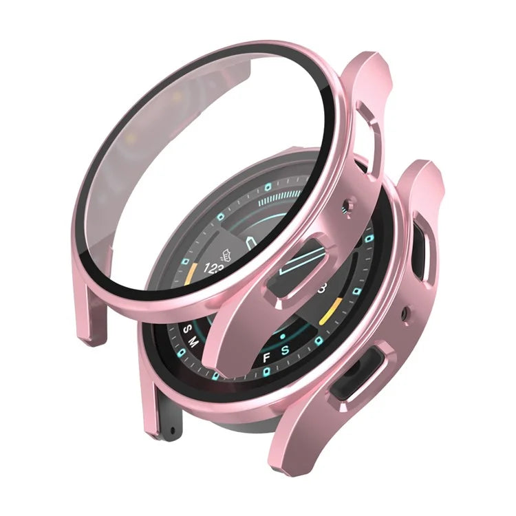 For Samsung Galaxy Watch7 44mm Matte Case with Tempered Glass Screen Film Hard PC Watch Cover