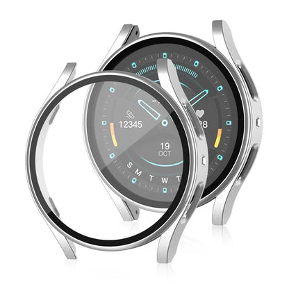 For Samsung Galaxy Watch7 44mm Matte Case with Tempered Glass Screen Film Hard PC Watch Cover