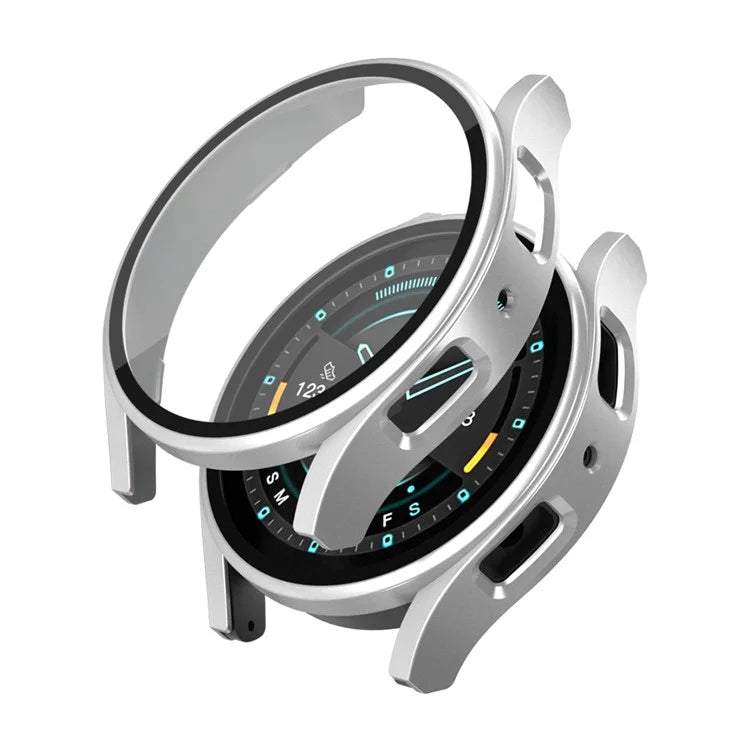 For Samsung Galaxy Watch7 44mm Matte Case with Tempered Glass Screen Film Hard PC Watch Cover