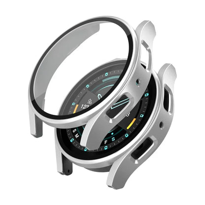 For Samsung Galaxy Watch7 44mm Matte Case with Tempered Glass Screen Film Hard PC Watch Cover