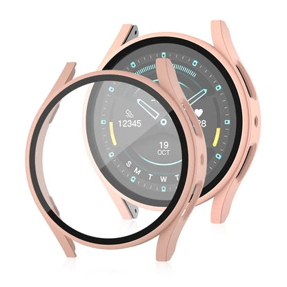 For Samsung Galaxy Watch7 40mm Matte Case Hard PC Watch Cover with Tempered Glass Screen Film
