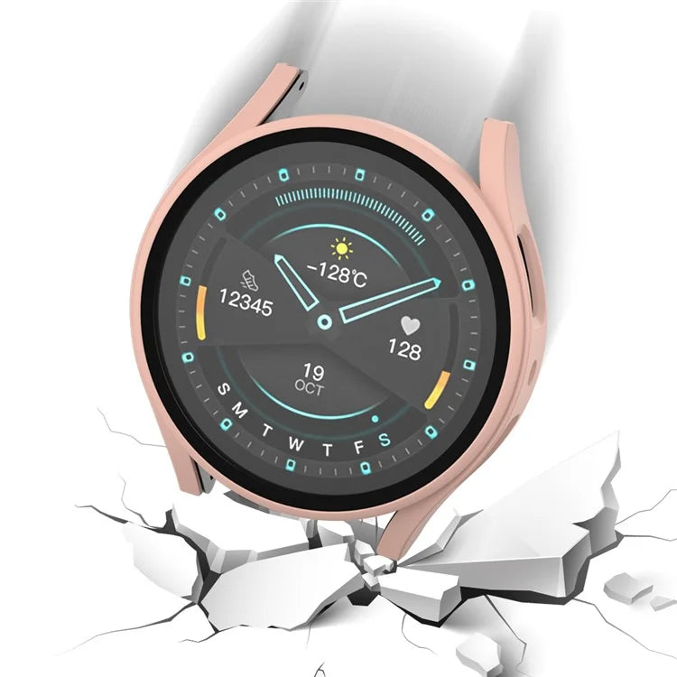 For Samsung Galaxy Watch7 40mm Matte Case Hard PC Watch Cover with Tempered Glass Screen Film
