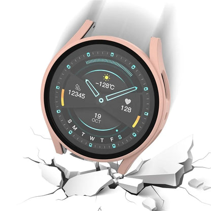 For Samsung Galaxy Watch7 40mm Matte Case Hard PC Watch Cover with Tempered Glass Screen Film