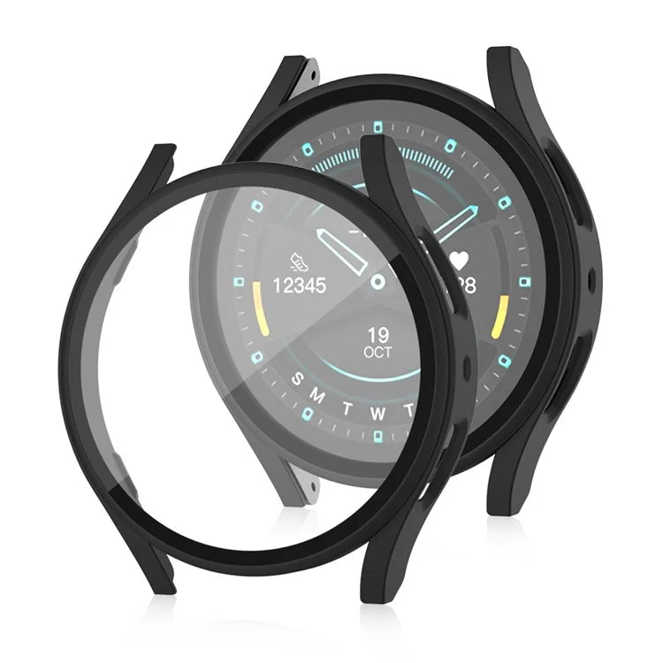 For Samsung Galaxy Watch7 40mm Matte Case Hard PC Watch Cover with Tempered Glass Screen Film