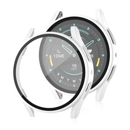 For Samsung Galaxy Watch7 40mm Matte Case Hard PC Watch Cover with Tempered Glass Screen Film