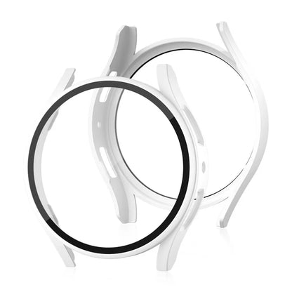 For Samsung Galaxy Watch7 40mm Matte Case Hard PC Watch Cover with Tempered Glass Screen Film