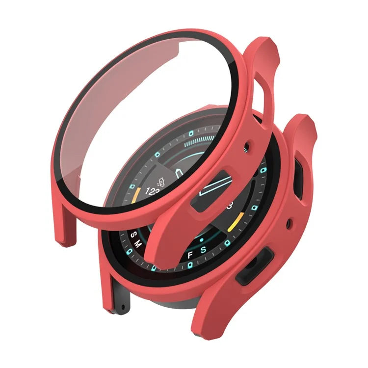 For Samsung Galaxy Watch7 40mm Matte Case Hard PC Watch Cover with Tempered Glass Screen Film