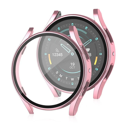 For Samsung Galaxy Watch7 40mm Matte Case Hard PC Watch Cover with Tempered Glass Screen Film