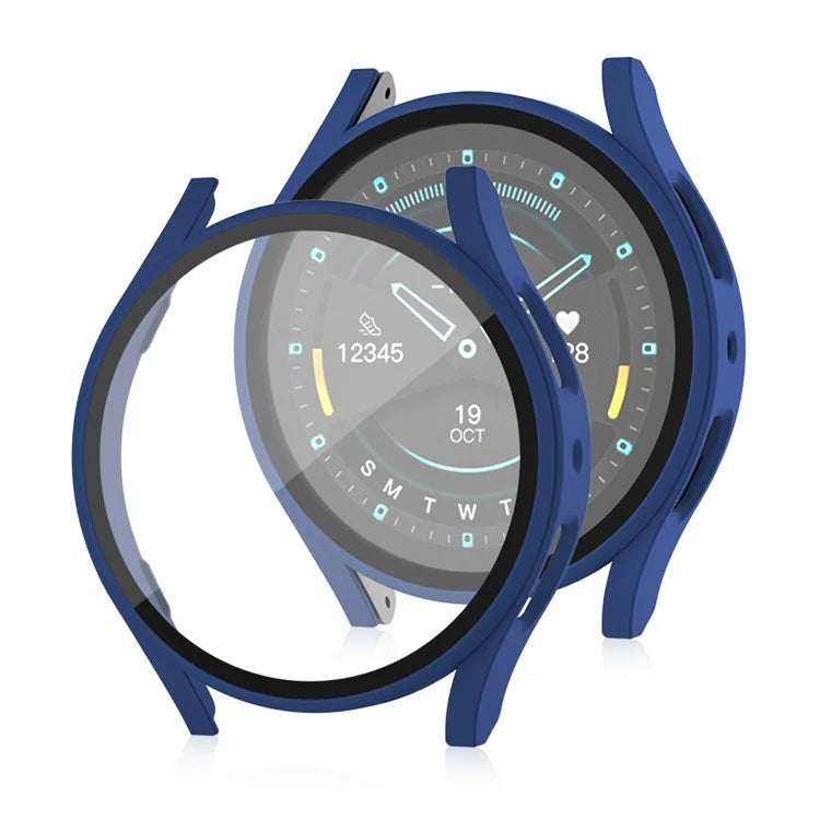 For Samsung Galaxy Watch7 40mm Matte Case Hard PC Watch Cover with Tempered Glass Screen Film